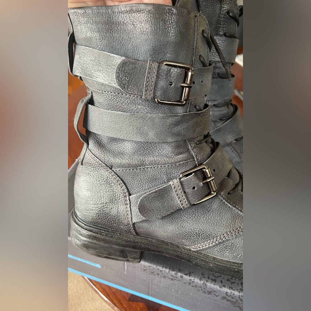 MJUS RBL Men’s ART.305206 Leather Boots Sz 42 in LAPIS (Grey) like new condition - Picture 9 of 16